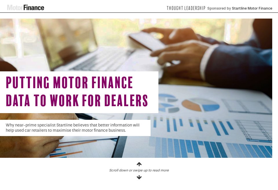 Startline Motor Finance Thought Leadership Motor Finance Issue 17