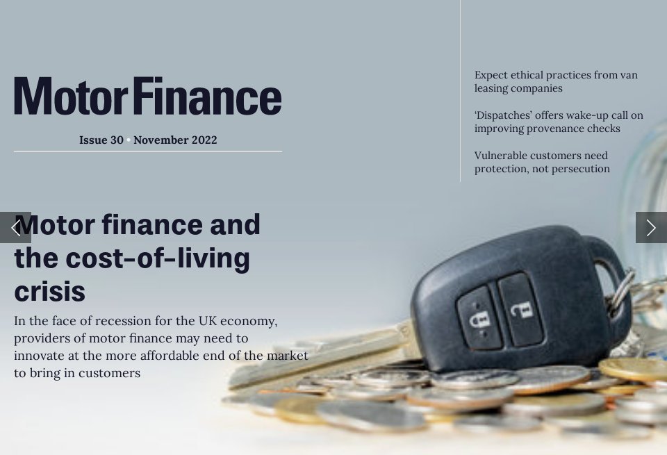 iVendi Thought Leadership - Motor Finance | Issue 30 | November 2022